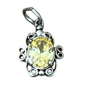 Rembrandt Sterling Silver Citrine November Birthstone Charm
